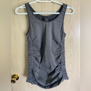 Isabel Maternity Rouched Stretch Tank Top M/L Grey Knit